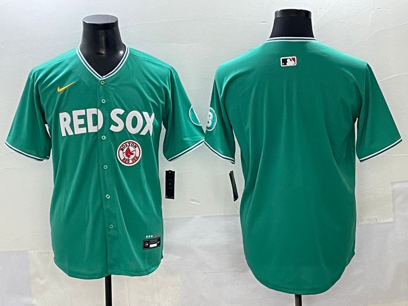 Men 2025 Boston Red Sox Blank Green Joint Name Nike MLB Jersey style 5->boston red sox->MLB Jersey